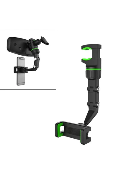 014 360° Telefon Tutucu Dikiz Aynası Evrensel 360° Dönen Araba Telefon Tutucusu - 2