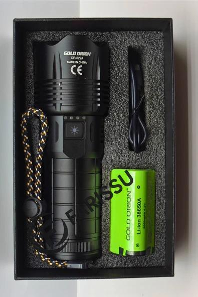 OR-522A Şarj Edilebilir Çok Fonksiyonlu LED El Feneri - 100W, 5000 Lümen, 9000 mAh - 5