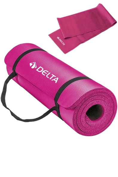 1.5 Cm Taşıma Askılı Pilates Minderi Egzersiz Yoga Matı 15 Mm, 120x15 Cm Plates Bandı Lastiği - 1