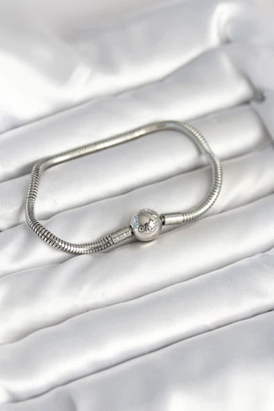 Gümüş Renk Pirinç Charm Bileklik - EBJ251010W38152 ürün görseli