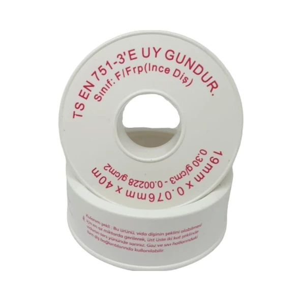 BYZ-SU Teflon Bant 19mm x 0.076mm x 40m 0.30g - 1