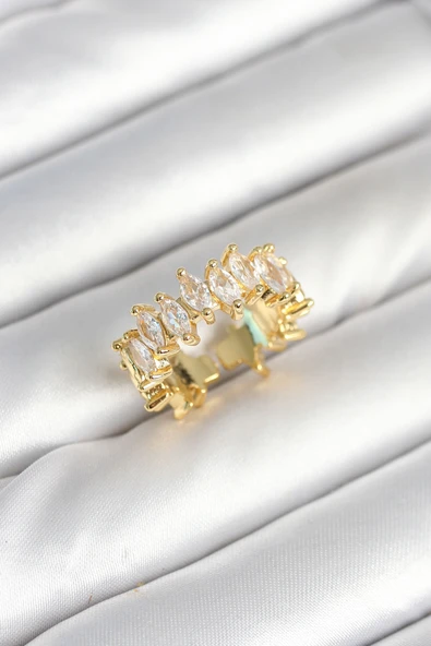 Pirinç Arpa Baget Zirkon Taşlı Kadın Yüzük - EBJ251010W38158 ürün görseli