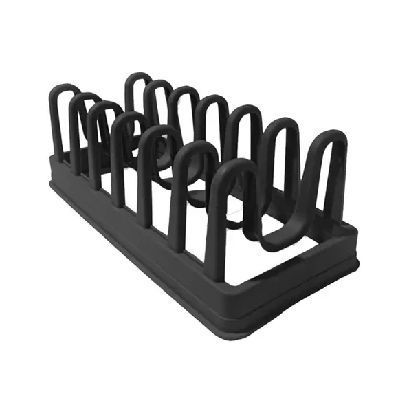 Gondol 6 Bölmeli Tencere Kapak Tabak Düzenleyici Siyah ürün görseli