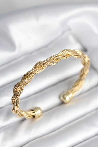 Burgu Zincir Model Gold Renk Kadın Vintage Bileklik - EBJ251010W38189 ürün görseli