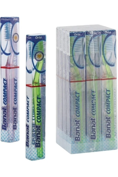 Banat Compact Lux Diş Fırçası Mavi Orta Sert - 1