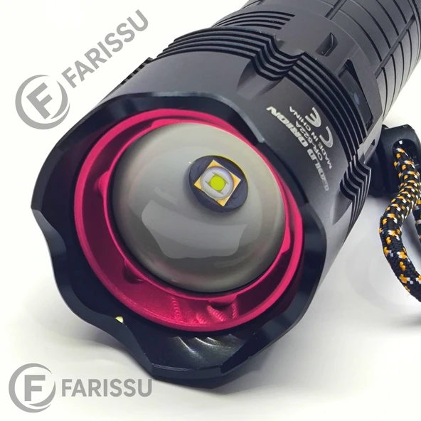 OR-522A Şarj Edilebilir Çok Fonksiyonlu LED El Feneri - 100W, 5000 Lümen, 9000 mAh - 3