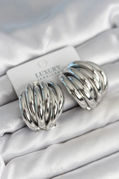 Pirinç Gümüş Renk Vintage Kadın Küpe - EBJ251010W38140 ürün görseli