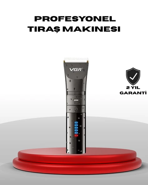 Şarjlı Tıraş Makinesi – Dijital Ekranlı, IPX7 Su Geçirmez, Titanyum lı ürün görseli 1