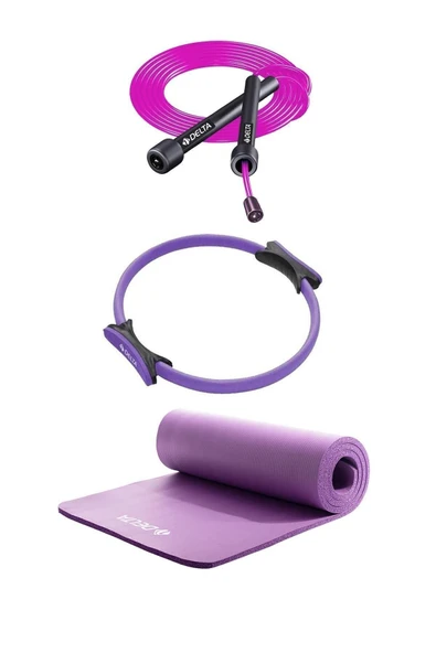 10 mm Pilates Minderi 38 cm Pilates Çemberi Atlama İpi Seti - 1