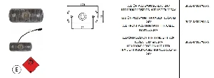 J.B. ÖN POZİSYON TEK LED 24V- 500mm KABLO - VARROC-3065M003Y00A
