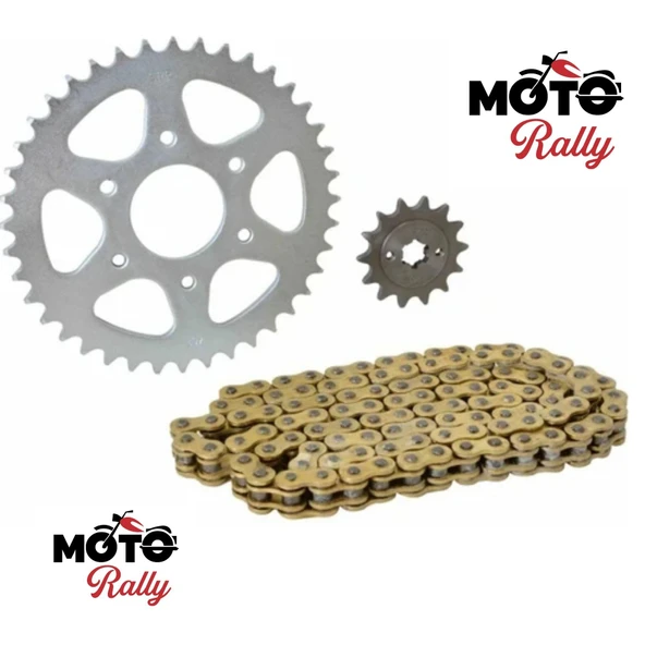 Bajaj Pulsar 200 Ns - 200 RS Zincir Dişli Set Oringli Zincir Gold 2815 ürün görseli