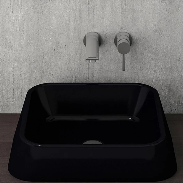 Bocchi Firenze Çanak Lavabo Parlak Siyah 1005-005-0125 - Resim 2