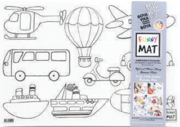 Funny Mat - İş Makineleri Ve Taşıtlar 33,5 x 48 cm ürün görseli 1