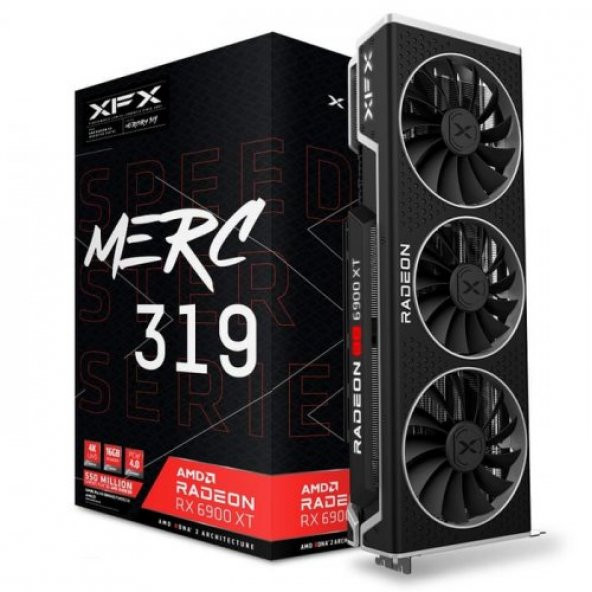 XFX Speedster MERC 319 AMD Radeon RX6900XT Black RX-69XTATBD9 16GB GDDR6 256Bit Gaming Ekran Kartı