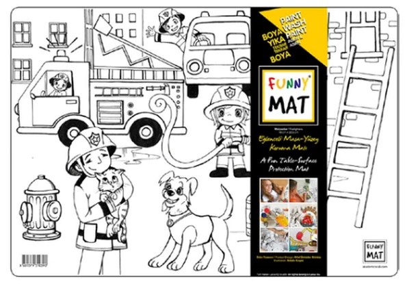 Funny Mat- İtfaiyeler - 33,5x48cm ürün görseli 1