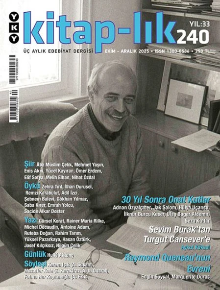 Kitap-lık Sayı 240 - Üç Aylık Edebiyat Dergisi (Ekim-Aralık 2025) ürün görseli 1