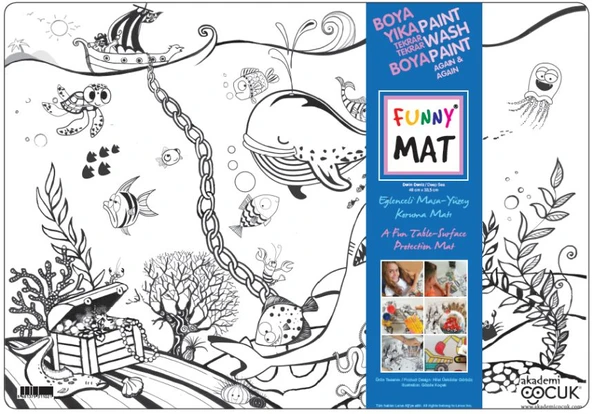 Funny Mat - Derin Deniz - Küçük 33,5x48cm ürün görseli 1