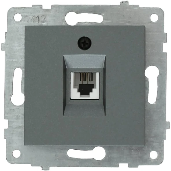 2 Adet Ovivo Grano Füme Numeris Telefon Prizi Çerçeve Dahildir Tem - 2