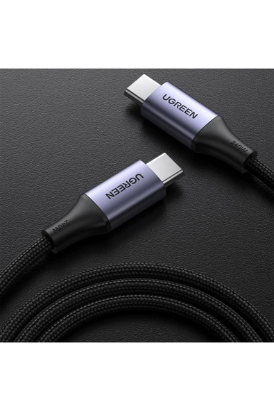 Ugreen Usb-c 240w Örgülü Hızlı Şarj Kablosu, 1 Metre, Siyah - 15311 - Resim 6