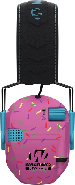 Walker's Razor Slim Ultra Düşük Profilli Kompakt Tasarımlı Kulaklık - Pembe Serpintiler - 2