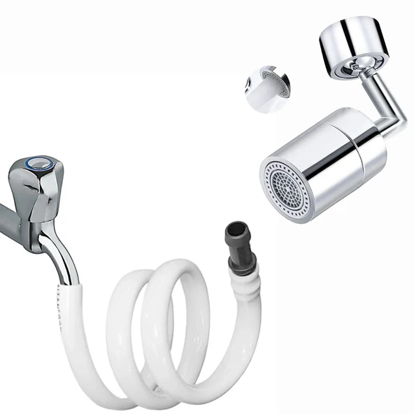 Mucit Home   Toplanan Hortum Matik Hijyenik Wc Tuvalet Taharet Musluk Ucu Spiral Hortumu ürün görseli