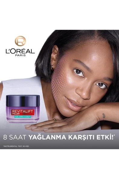 Loreal Paris Revitalift Filler Yağlanma Karşıtı Su Bazlı Nemlendirici Jel Krem - Salisilik Asit & Hyaluronik Asit - Resim 2