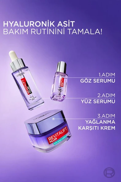 Loreal Paris Revitalift Filler Yağlanma Karşıtı Su Bazlı Nemlendirici Jel Krem - Salisilik Asit & Hyaluronik Asit - Resim 7