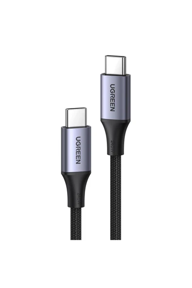 Ugreen Usb-c 240w Örgülü Hızlı Şarj Kablosu, 1 Metre, Siyah - 15311 - Resim 2