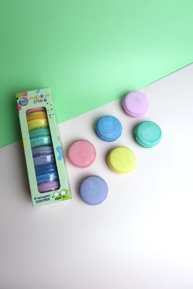 6 lı Renkli Yumuşak Macaron Tebeşir Seti ürün görseli