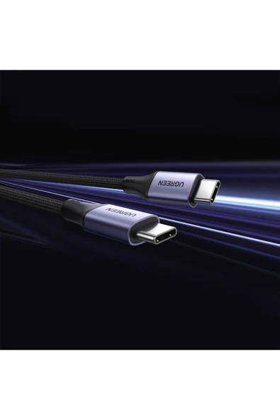 Ugreen Usb-c 240w Örgülü Hızlı Şarj Kablosu, 1 Metre, Siyah - 15311 - Resim 4