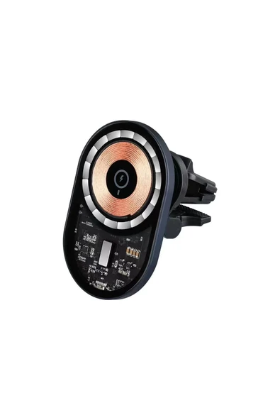 W13 Kablosuz Araç İçi Telefon Tutucu Ve Telefon Şarj Cihazı Siyah - 2