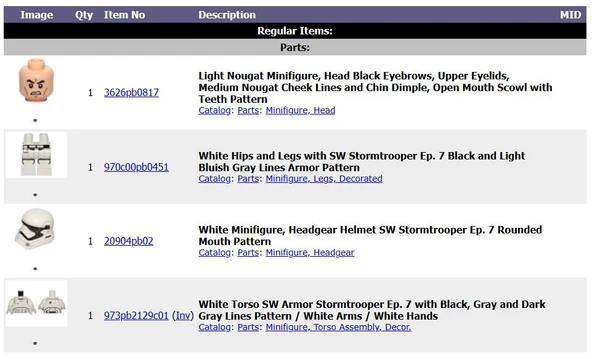 Lego Minifigür Star Wars First Order Stormtrooper (Rounded Mouth Pattern) sw0667 - Resim 2