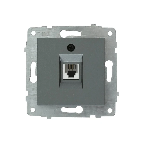 12 Adet Ovivo Grano Metalik Füme Numeris Telefon Prizi Çerçeve Dahil - Resim 2