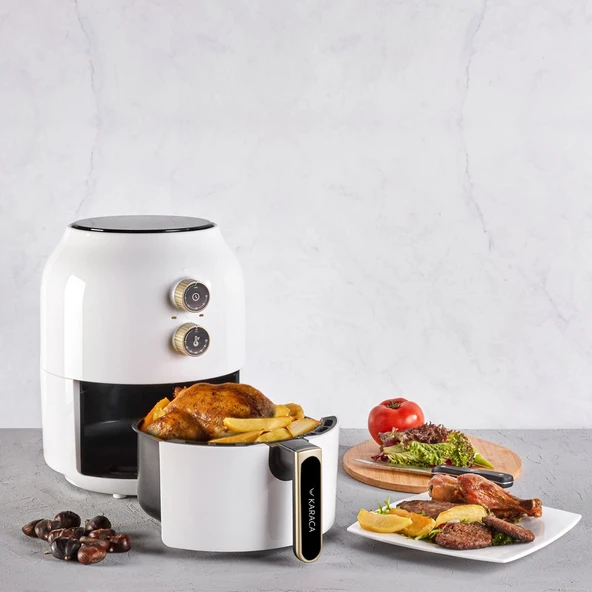 Karaca Multifry Air Fryer 3.5 lt Yağsız Beyaz Fritöz ürün görseli