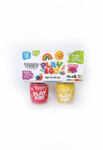 Play & Go 4 lü Doğal Oyun Hamuru Seti (4 Renk X65 gr) - Resim 2