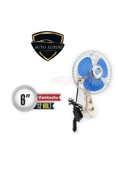 Vantuzlu Araba oto vantilatör pervane 6'' 12 volt 2 aşamalı pervane ürün görseli 1
