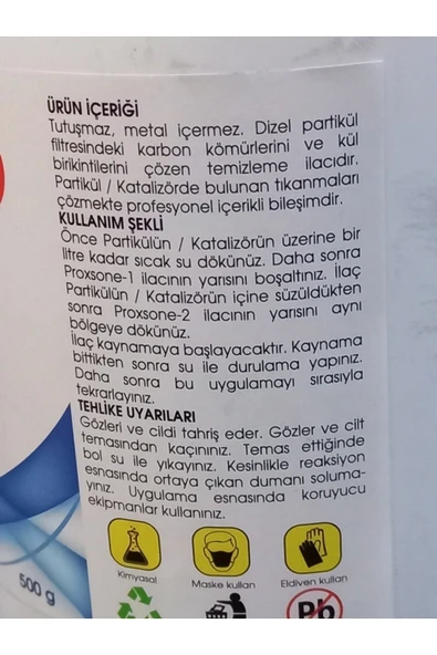 Partikül & Katalizör Temizleme Tozu 500 G - 2