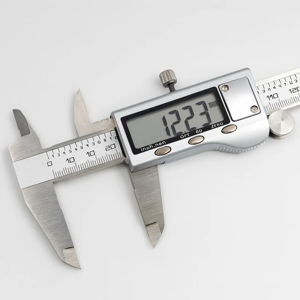 Metal Dijital Kumpas 150 mm Paslanmaz LCD Ekran Hassas Ölçüm Aleti Atölye Endüstriyel Kullanım - Resim 5