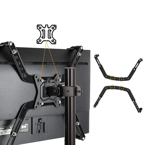 DailyTech ZENO MP1 VESA Montaj Adaptörü Kolu Kiti - - 3