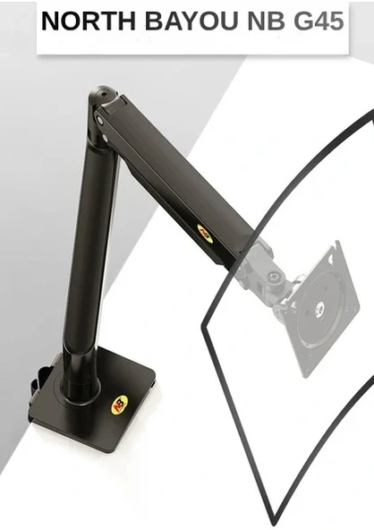 DailyTech North Bayou NB G45 Gaz Yay Kolu 27-40 İnç Ekran Masaüstü Monitör Tutucu 360 Döndürmek 2-12kg Düz Ekran Oval Ek - 5