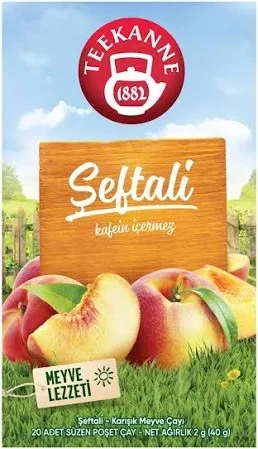 TEEKANNE BİTKİ ÇAYI ŞEFTALİ KAFEİN İÇERMEZ 20Lİ  2GX20:40GR MEYVE LEZZETİ ürün görseli 1