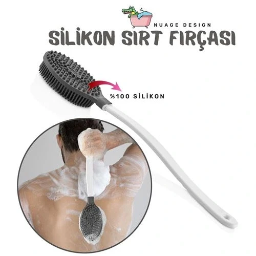 Banyo Sırt Fırçası Silikon Nuage Design GRİ - 2