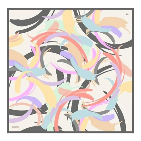 Armine E25YA9328D02 84 Dj Saf İpek Eşarp 9328D (T) - Resim 2