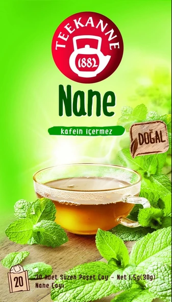 TEEKANNE BİTKİ ÇAYI NANE KAFEİN İÇERMEZ 20Lİ 1,5GX20:30GR DOĞAL ürün görseli 1