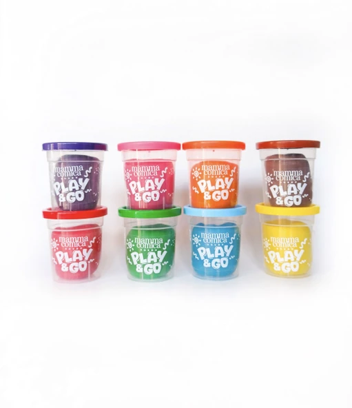 Play & Go 8 li Doğal Oyun Hamuru Seti (8 Renk X 75 gr) - 1