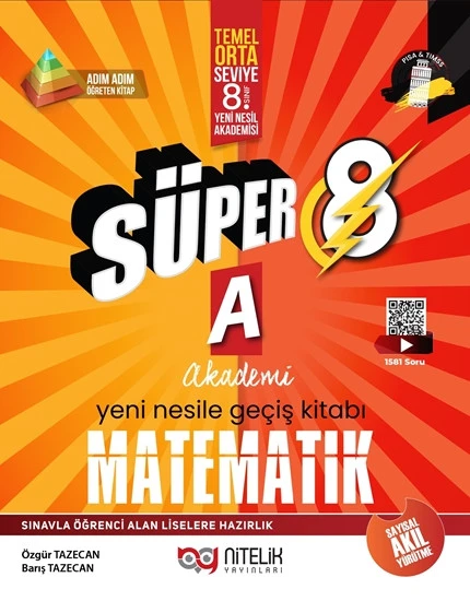 Süper 8.Sınıf Matematik A Yeni Nesile Geçiş Kitabı ürün görseli