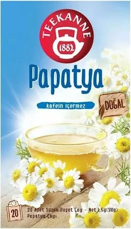 TEEKANNE BİTKİ ÇAYI PAPATYA KAFEİN İÇERMEZ 20Lİ 1,5GX20:30GR DOĞAL ürün görseli 1