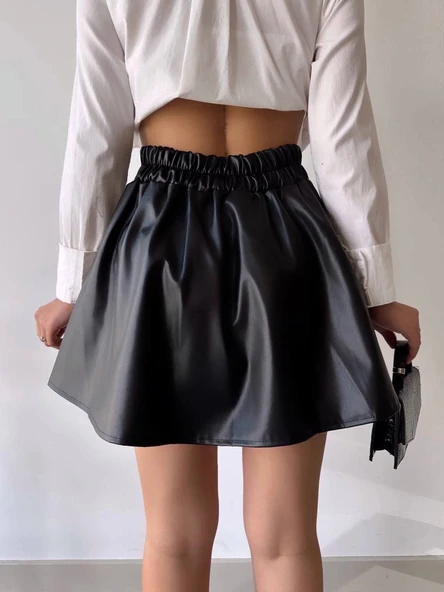 Kısa deri çan etek h26599 - Resim 2