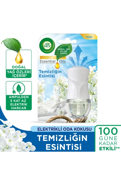Air Wick Elektrikli Oda Kokusu Kit Temizliğin Esintisi (1 CİHAZ 1 KOKU) ürün görseli 1
