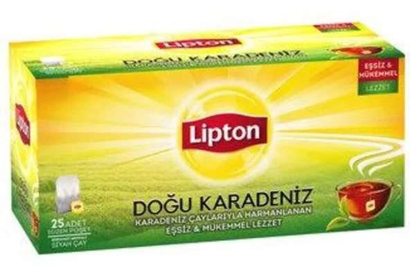 LİPTON DOĞU KARADENİZ BERGOMAT AROMALI SÜZEN POŞET SİYAH ÇAY 25Lİ 2X25:50GR ürün görseli 1